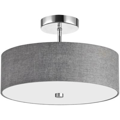 Dainolite Everly Semi-Flushmount Light - Color: Grey - Size: 3 light - 571-