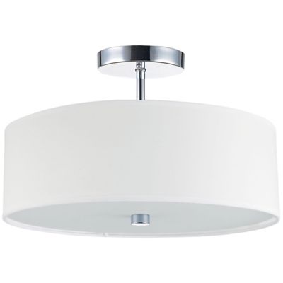 Dainolite Everly Semi-Flushmount Light - Color: White - Size: 3 light - 571