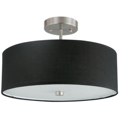 Dainolite Everly Semi-Flushmount Light - Color: Black - Size: 3 light - 571