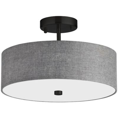 Dainolite Everly Semi-Flushmount Light - Color: Grey - Size: 3 light - 571-