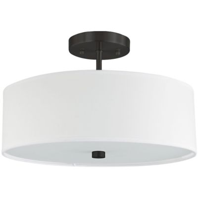 Dainolite Everly Semi-Flushmount Light - Color: White - Size: 3 light - 571