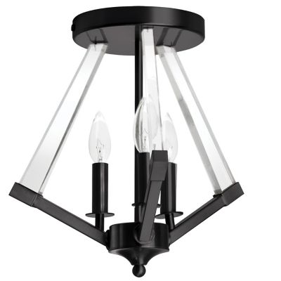 Dainolite Aalto Semi-Flushmount Light - Color: Black - Size: 3 light - ALT-