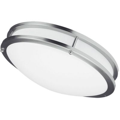 Dainolite Ceiling LED Flushmount Light in Silver, Size: 16"