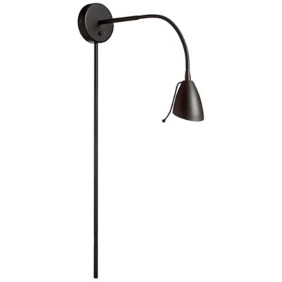 Dainolite Winford Gooseneck Wall Sconce - Color: Black - Size: 1 light - DG