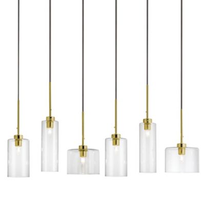 Dainolite Industrial Chic Linear Chandelier - Color: Clear - Size: 6 light 