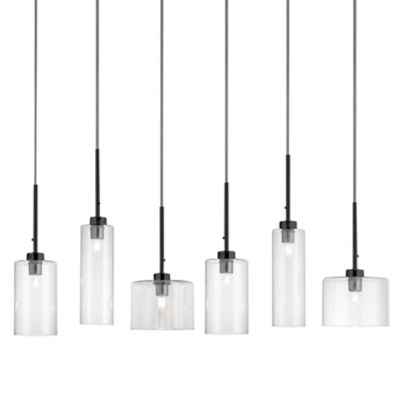 Dainolite Industrial Chic Linear Chandelier - Color: Clear - Size: 6 light 