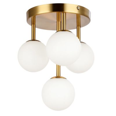 Dainolite Megallan Semi-Flushmount Light - Color: Brass - Size: 4 light - M