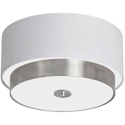 Dainolite Larkin Flushmount Light - Color: Silver - Size: 14 - LAR-143FH