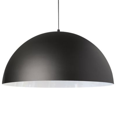 Dainolite Ofelia Dome Pendant Light - Color: Black - Size: Large - OFE-201P