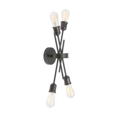 Dainolite Nebraska Wall Sconce - Color: Black - Size: 4 light - NEB-194W-ES