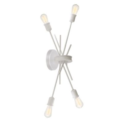 Dainolite Nebraska Wall Sconce - Color: White - Size: 4 light - NEB-194W-WH