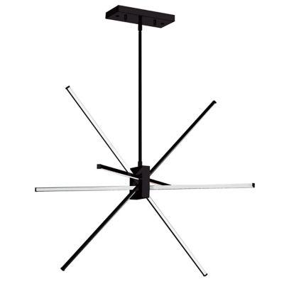 Dainolite Summit LED Pendant Light in Black, Size: 4 light