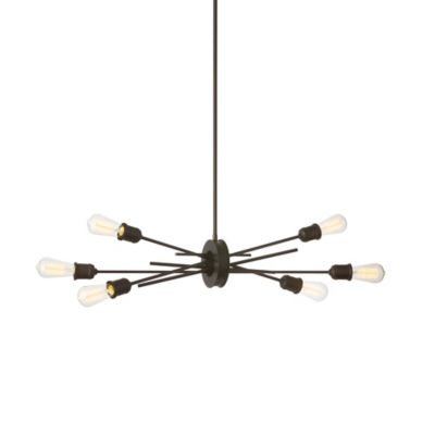 Dainolite Nebraska Linear Chandelier - Color: Black - Size: 6 light - NEB-3