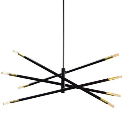 Dainolite Wand Chandelier - Color: Black - Size: Medium - WAN-408P-MB-AGB