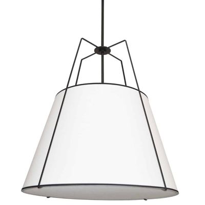 Dainolite Trapazoid Pendant Light - Color: White - Size: 24 - TRA-3P-BK-