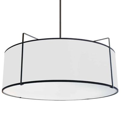 Dainolite Trapazoid Drum Pendant Light - Color: White - Size: 4 light - TRA