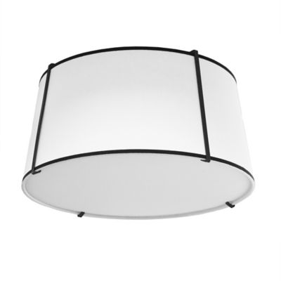 Dainolite Trapezoid Flushmount Light - Color: White - Size: Small - TRA-3FH