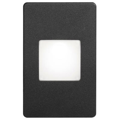 Dainolite Bella Outdoor LED Step Light with White Lens - Color: Black - DLE