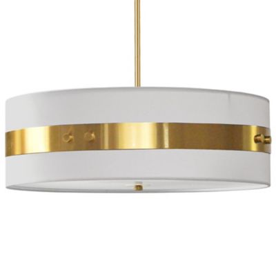 Dainolite Willshire Drum Pendant Light - Color: White - Size: 4 light - WIL