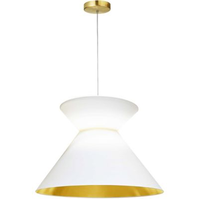 Dainolite Patricia Pendant Light - Color: White - Size: 1 light - PAT-181P-