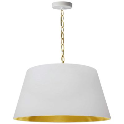 Dainolite Brynn Pendant Light - Color: White - Size: Medium - BRY-M-AGB-692