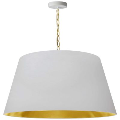 Dainolite Brynn Pendant Light - Color: White - Size: Large - BRY-L-AGB-692