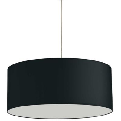 Dainolite Oversized Drum Pendant Light - Color: Black - Size: Large - DRM-L