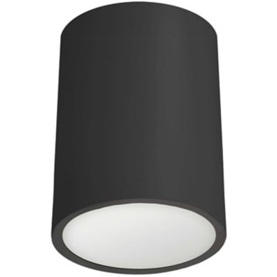 Dainolite Echo Cylinder LED Flushmount Light - Color: Black - Size: 1 light