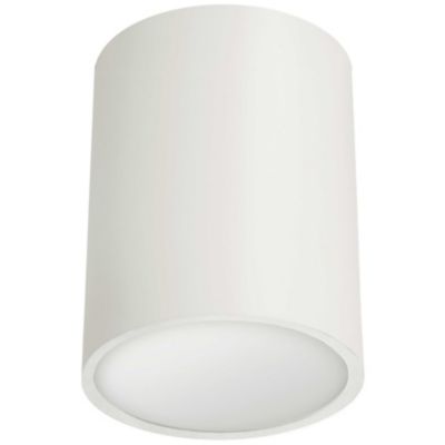 Dainolite Echo Cylinder LED Flushmount Light - Color: White - Size: 1 light