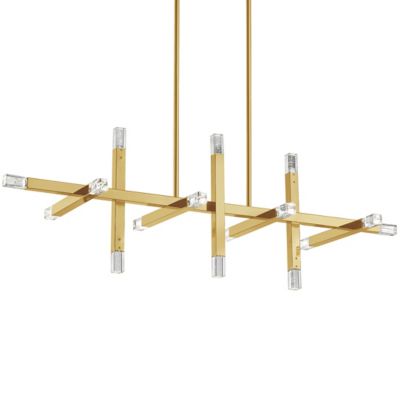 DAI2132912 Dainolite Francesca Linear Chandelier - Color: Bra sku DAI2132912