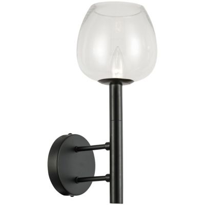 Dainolite Nora Wall Sconce - Color: Black - Size: 1 light - NOR-91W-MB-CLR