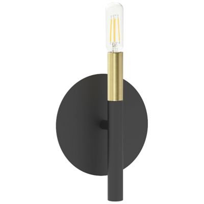 Dainolite Wand Wall Sconce - Color: Black - Size: 1 light - WAN-91W-MB-AGB