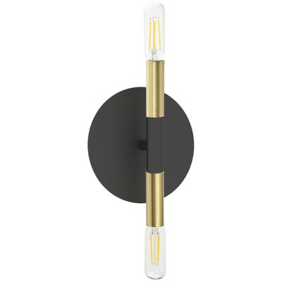 Dainolite Wand Double Wall Sconce - Color: Black - Size: 2 light - WAN-132W