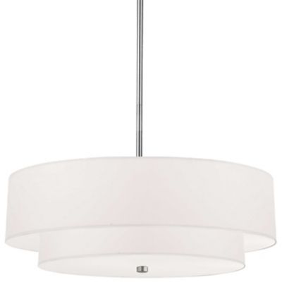 Dainolite Everly 2 Tier Pendant Light - Color: White - Size: 4 light - 571-