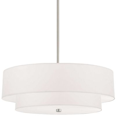 Dainolite Everly 2 Tier Pendant Light - Color: White - Size: 4 light - 571-