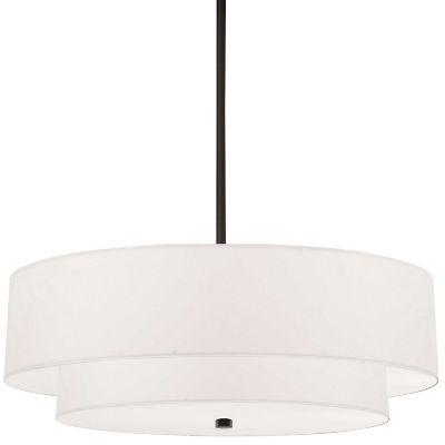 Dainolite Everly 2 Tier Pendant Light - Color: White - Size: 4 light - 571-