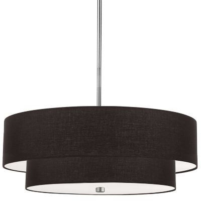 Dainolite Everly 2 Tier Pendant Light - Color: Black - Size: 4 light - 571-