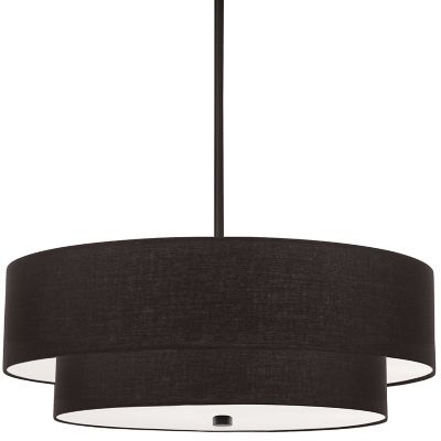 Dainolite Everly 2 Tier Pendant Light - Color: Black - Size: 4 light - 571-