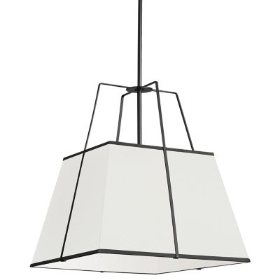 Dainolite Trapezoid Pendant Light - Color: White - Size: 1 light - TRA-181P