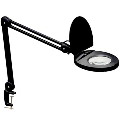 Dainolite Magnifier LED Clamp Lamp - Color: White - DMLED10-A-5D-WH