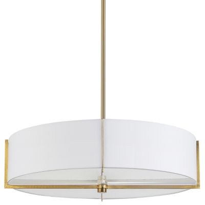 Dainolite Preston Pendant Light - Color: White - Size: Small - PST-214P-AGB