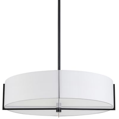 Dainolite Preston Pendant Light - Color: White - Size: Small - PST-214P-MB-