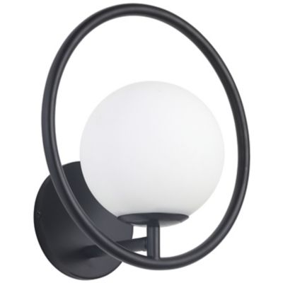 Dainolite Adrienna Wall Sconce - Color: Black - Size: 1 light - ADR-91W-MB