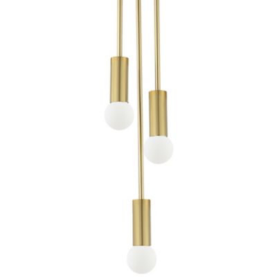 Dainolite Adams Mini Pendant Light - Color: Brass - Size: 3 light - ADS-63P