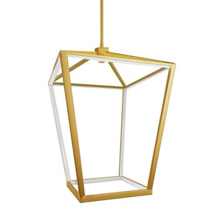 Dainolite Cage LED Pendant Light - Color: Brass - Size: Medium - CAG-2664C-