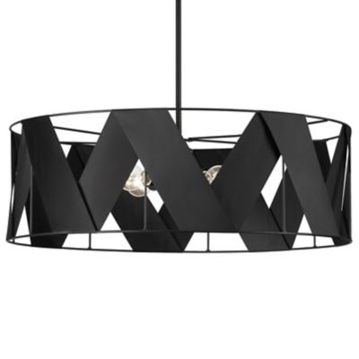 Dainolite Cardano Open Drum Chandelier - Color: Black - Size: 4 light - CDO