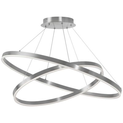 Dainolite Circulo 2 Tier LED Ring Chandelier - Color: Silver - CIR-3397C-SV