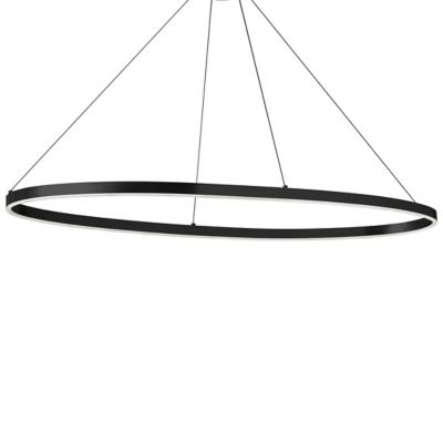 Dainolite Circulo LED Oval Chandelier - Color: Black - CIR-4463C-MB