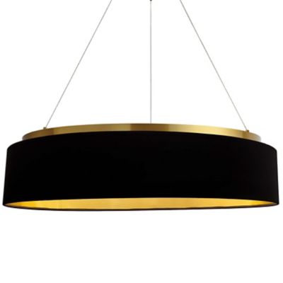 Dainolite Circulo LED Drum Chandelier - Color: Black - Size: Small - CIR-26