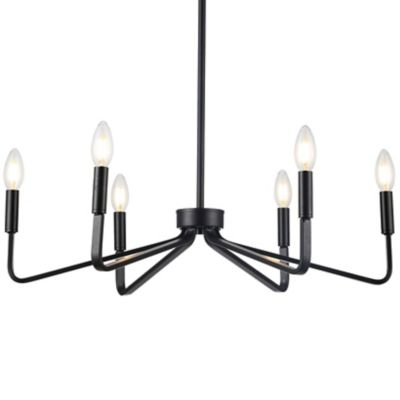 Dainolite Clayton Chandelier - Color: Black - Size: Small - CLN-266C-MB